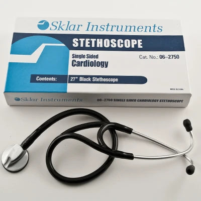 Cardiology Stethoscope - Single Sided, Black, 27" - 06-2750