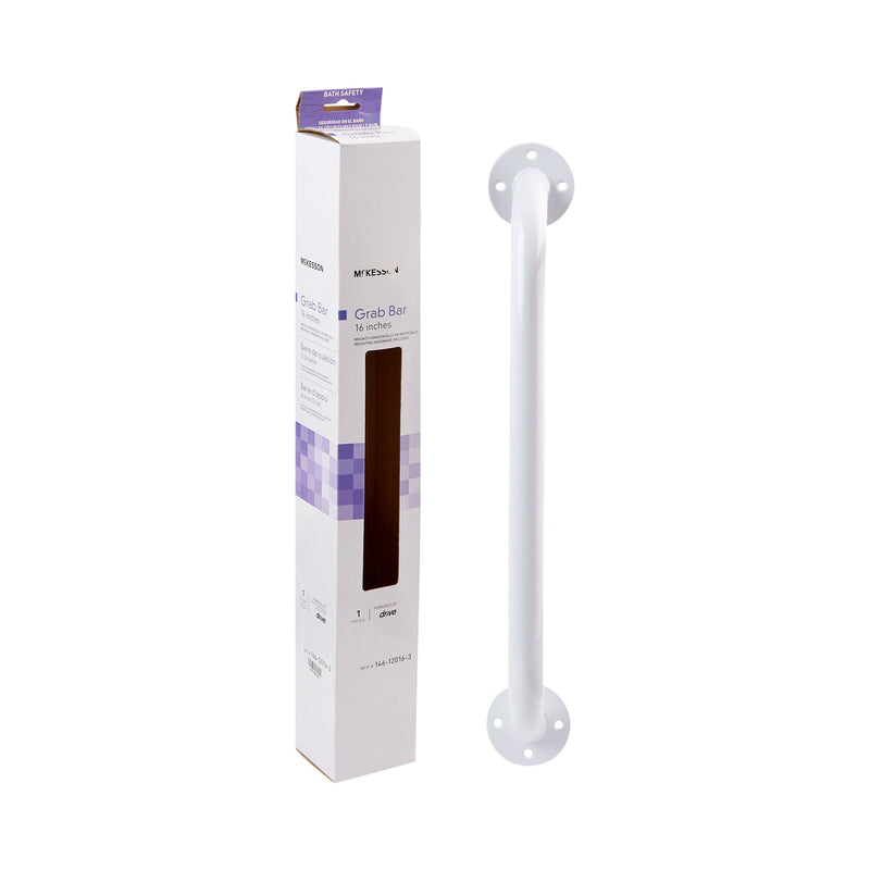 McKesson Wall Grab Bar, White Steel, 16-Inch Length (Case of 3)