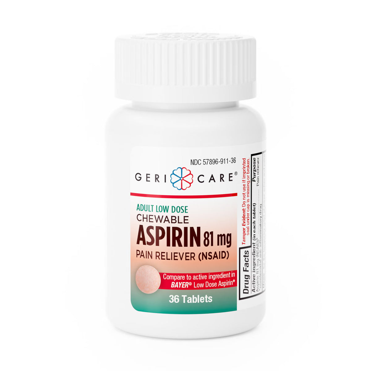 Geri-Care Low Strength Aspirin Pain Relief (Case of 432)