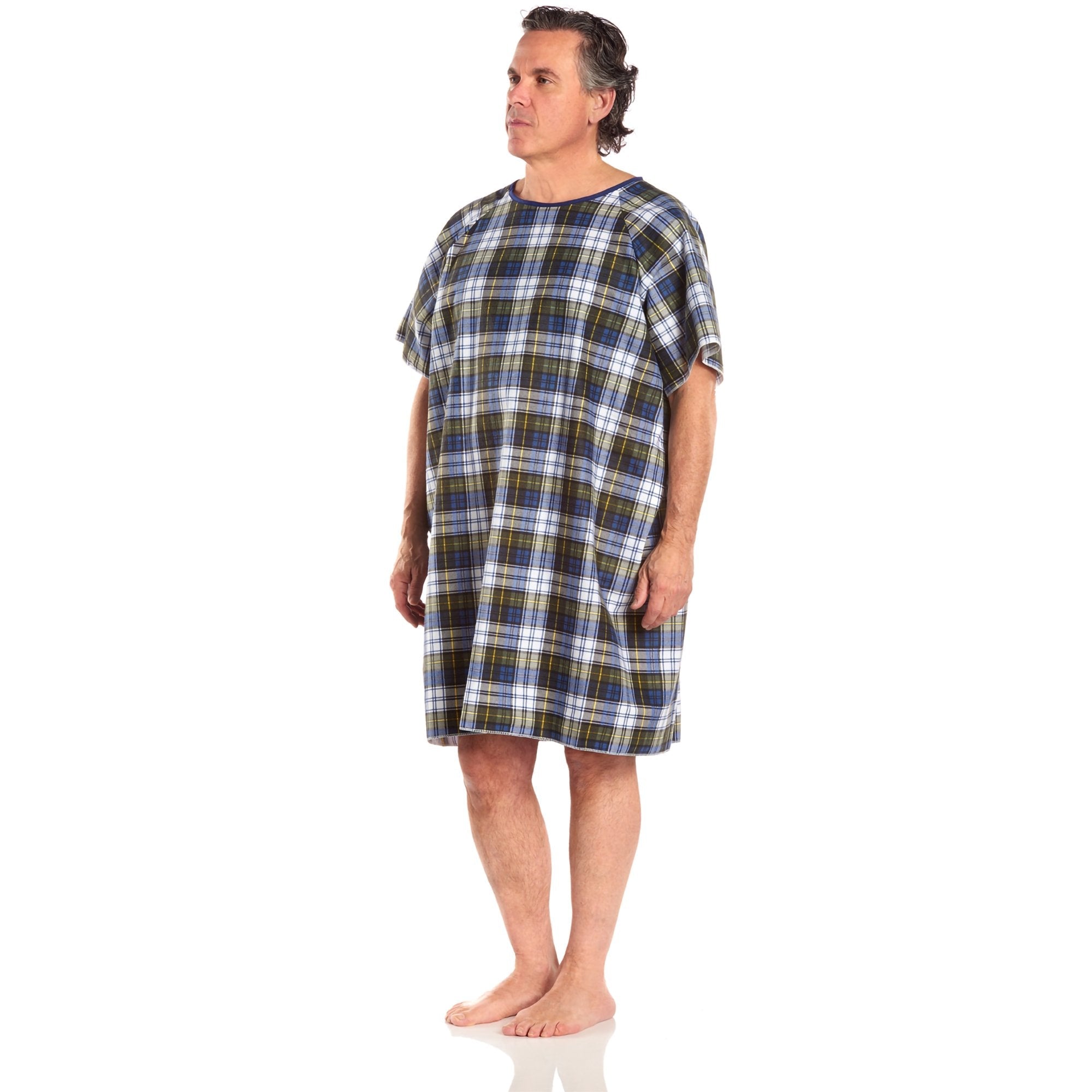Salk Inc TieBack Patient Exam Gown, Blue 