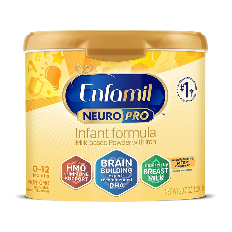 Enfamil NeuroPro Infant Formula Milk-Based Powder with Iron, 20.7-oz. canister (Case of 6)