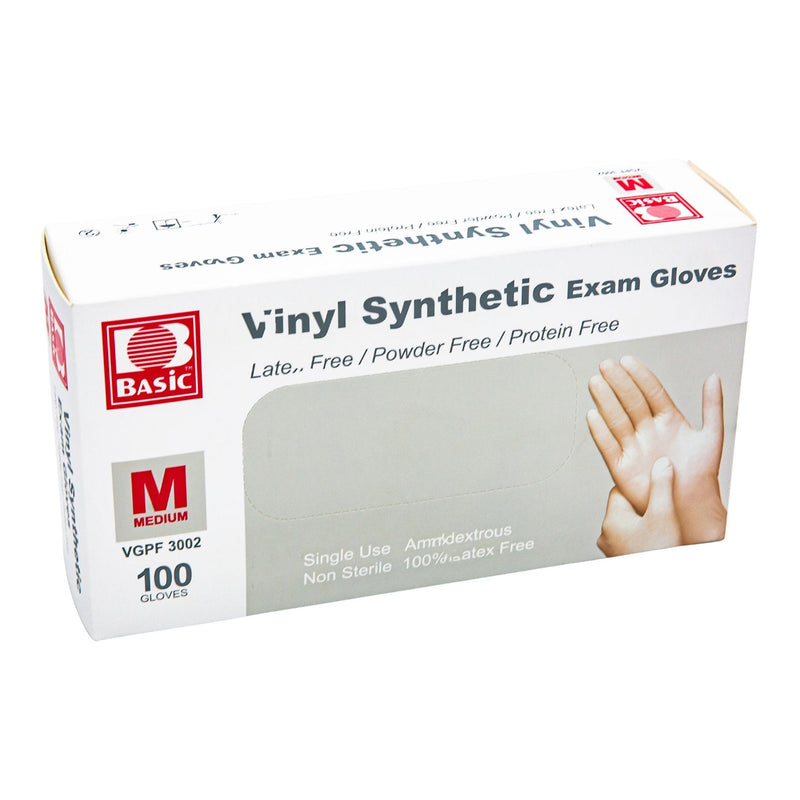 Concentric Health Alliance Basic Vinyl Exam Glove, Medium, White 