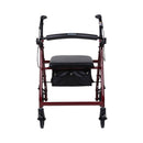 McKesson Brand McKesson Folding Aluminum Four-Wheel Rollator, Red 