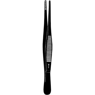Sklar Black Laser Dressing Forceps - 5", Straight, Serrated - 90-1064 