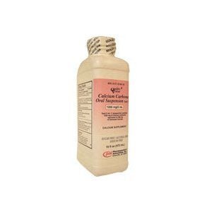 Quality Value Calcium Carbonate Suspension for Antacid & Calcium Supplementation (Bottle)