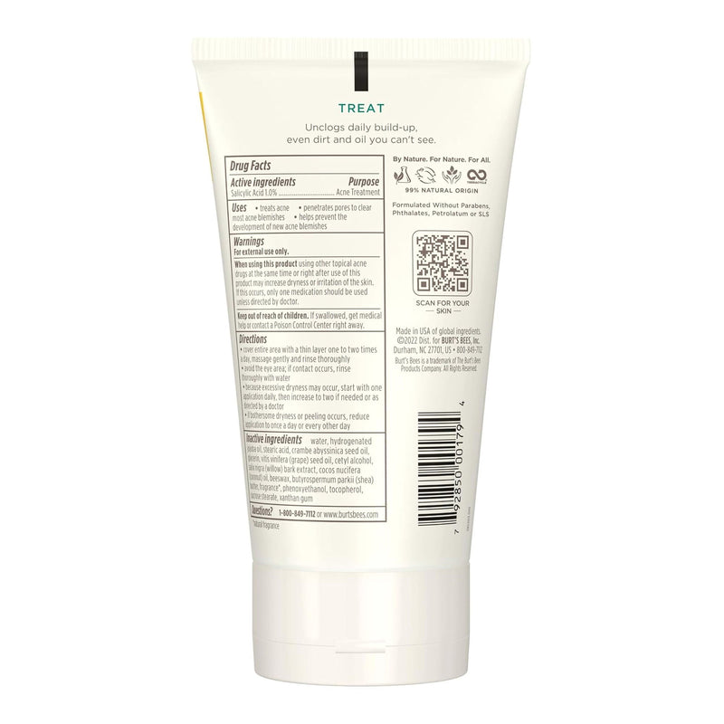 Burt's Bees Natural Acne Solutions Deep Cleansing Scrub with Salicylic Acid (3/CT) 