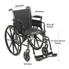 McKesson Manual Lightweight Wheelchair, 18 Inch Seat Width (Each)