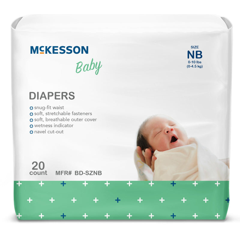 McKesson Baby Diapers for Newborn Infants weighing up to 10 lbs. (Case of 120)