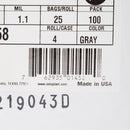 McKesson Extra Heavy Duty Plus Trash Bag, Gray, 45-gallon Capacity (100/CS)