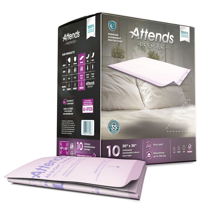 Attends Premier Underpad, 30 x 36 Inches (Case of 60)