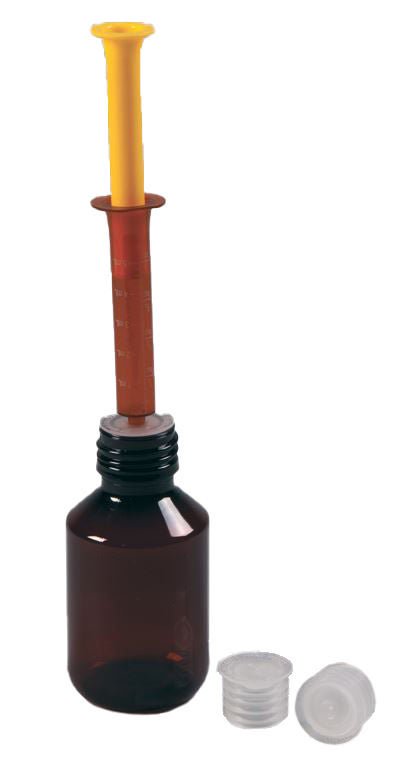 SealSafe Press-In Bottle Adapter 28 mm, NonSterile For Converting Standard 28 mm Liquid Medication Prescription Bottle into Filling Device and Helps Prevent Evaporation, Spills, Contamination (Case of 20)