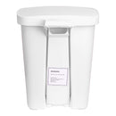 McKesson Brand McKesson Waste Can with Step-On Pedal, Plastic, White, 14.37 x 15.16 x 18.9 Inch