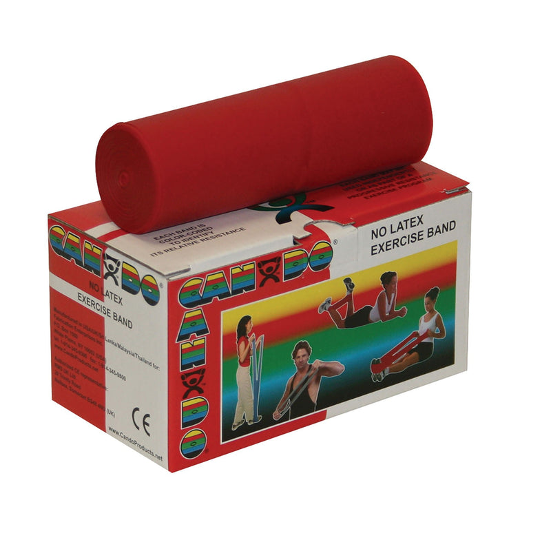 CanDo Exercise Resistance Band, Red, 5 Inch x 6 Yard, Light Resistance (Each) 