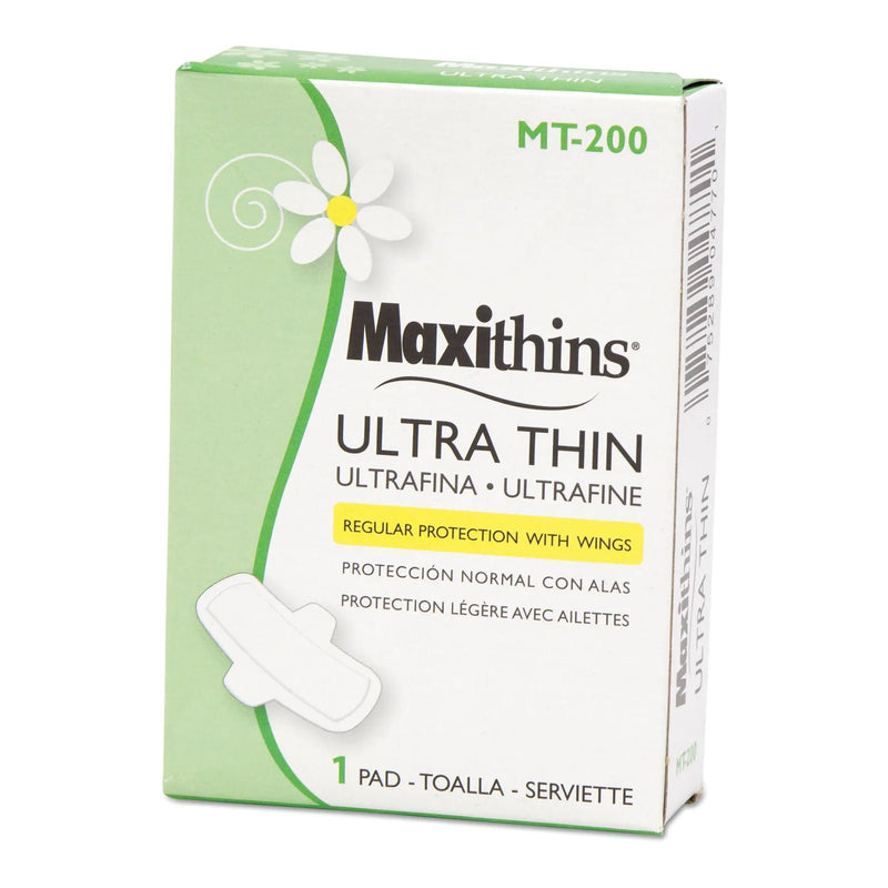 Maxithins Ultra Thin Pads with Wings (Case of 200)