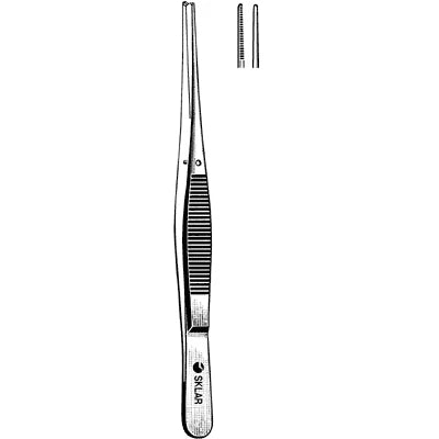 Merit Semken Dressing Forceps - 5", Straight, Serrated, Delicate - 97-478