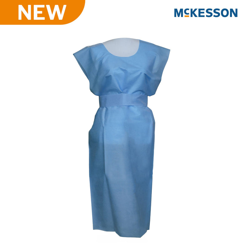 McKesson SMS Fluid Resistant Exam Gown, One Size Fits Most (Case of 50)