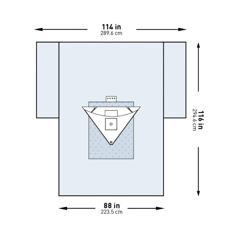 McKesson Sterile Heavy-Duty Knee Arthroscopy Drape, 114 x 88 x 116 Inch (Case of 8)