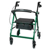 McKesson Folding Aluminum Four-Wheel Rollator, Green (Each)
