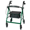McKesson Folding Aluminum Four-Wheel Rollator, Green 