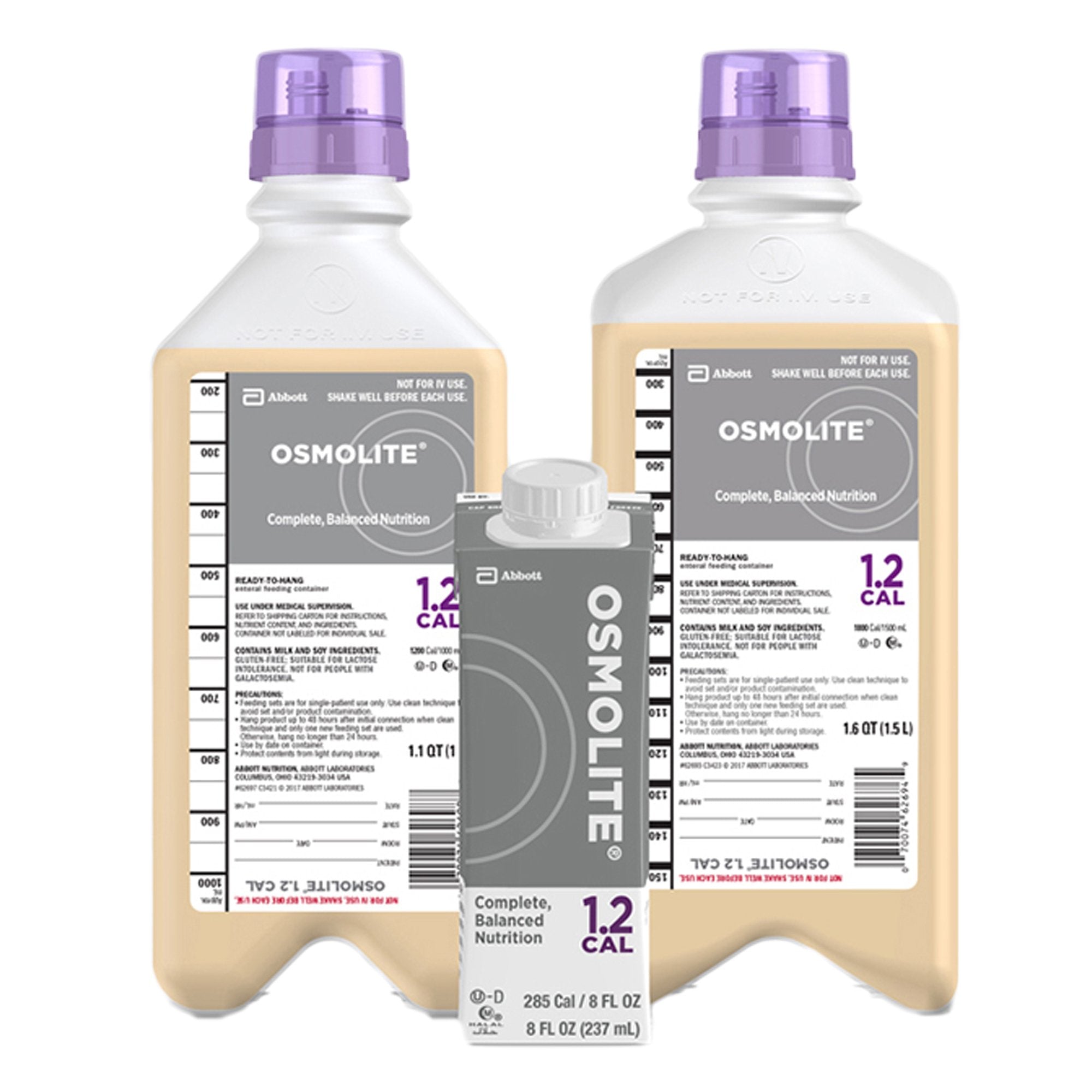 Abbott Nutrition Osmolite 1.2 Cal Tube Feeding Formula, 33.8-ounce bottle (8/CS) 