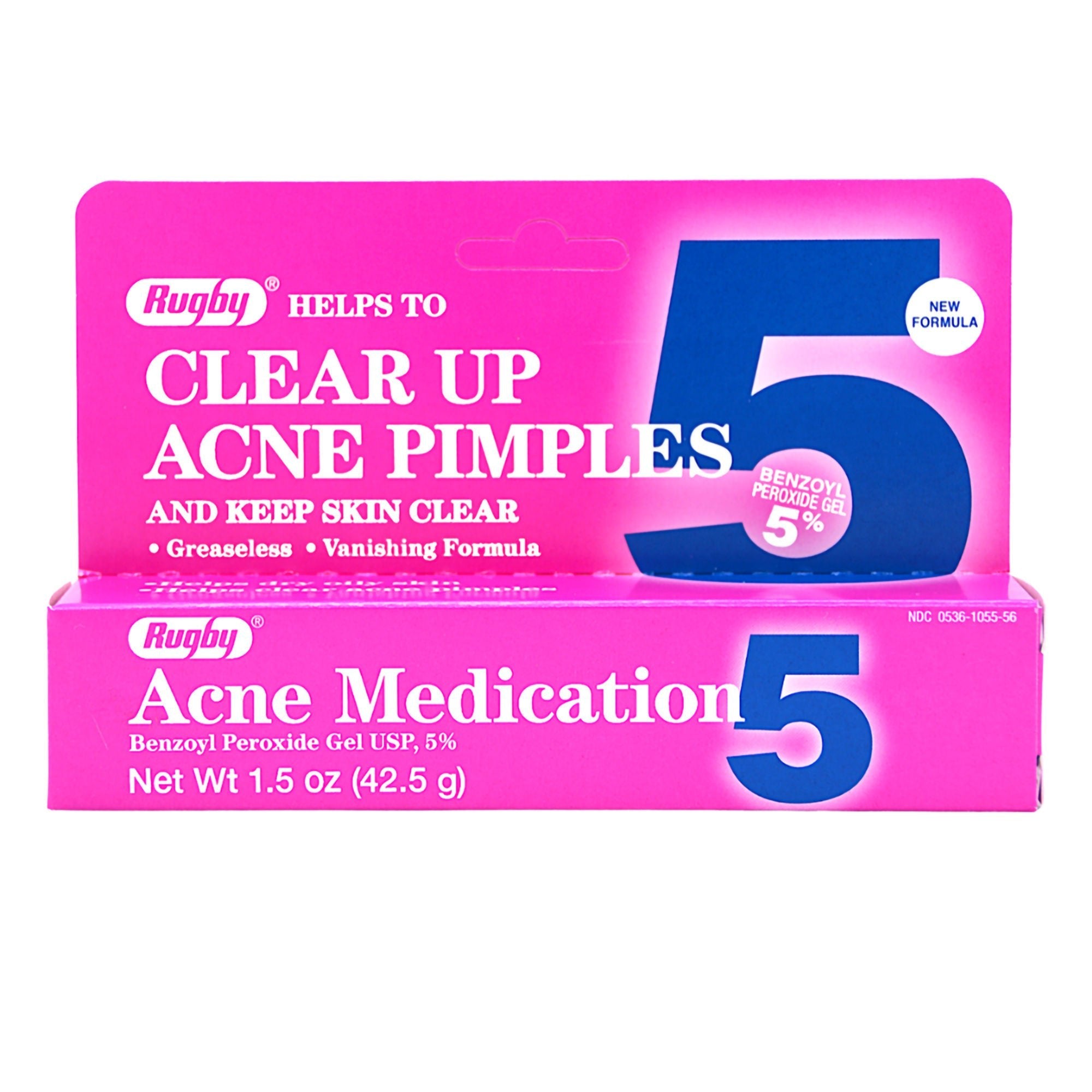 Rugby Clear Up Acne Pimples, 5% Benzoyl Peroxide, 1.5-ounce tube (Each) 
