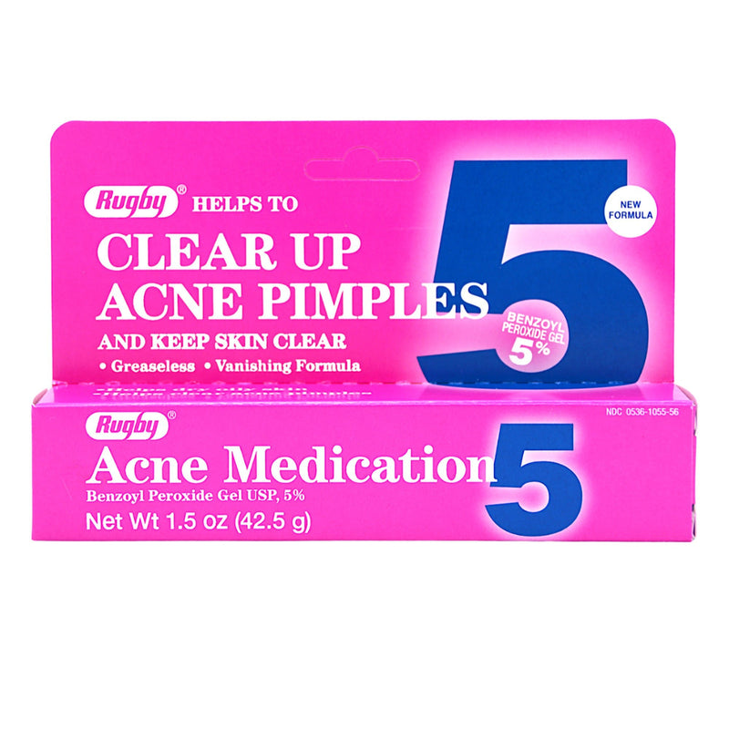 Rugby Clear Up Acne Pimples, 5% Benzoyl Peroxide, 1.5-ounce tube (Each) 