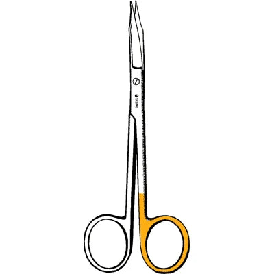 Sklarcut Goldman-Fox Scissors - 5", Curved, Sharp/Sharp, 1 Standard Edge, 1 Micro-Serrated Edge - 15-3536 