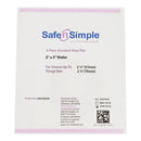 Ostomy Barrier Safe n Simple Trim to Fit, Standard Wear Flexible Tape 70 mm Flange Up to 2-1/4 Inch Opening 5 X 5 Inch (10/BX) 