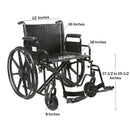 McKesson Brand McKesson Bariatric Wheelchair, 22 Inch Seat Width 