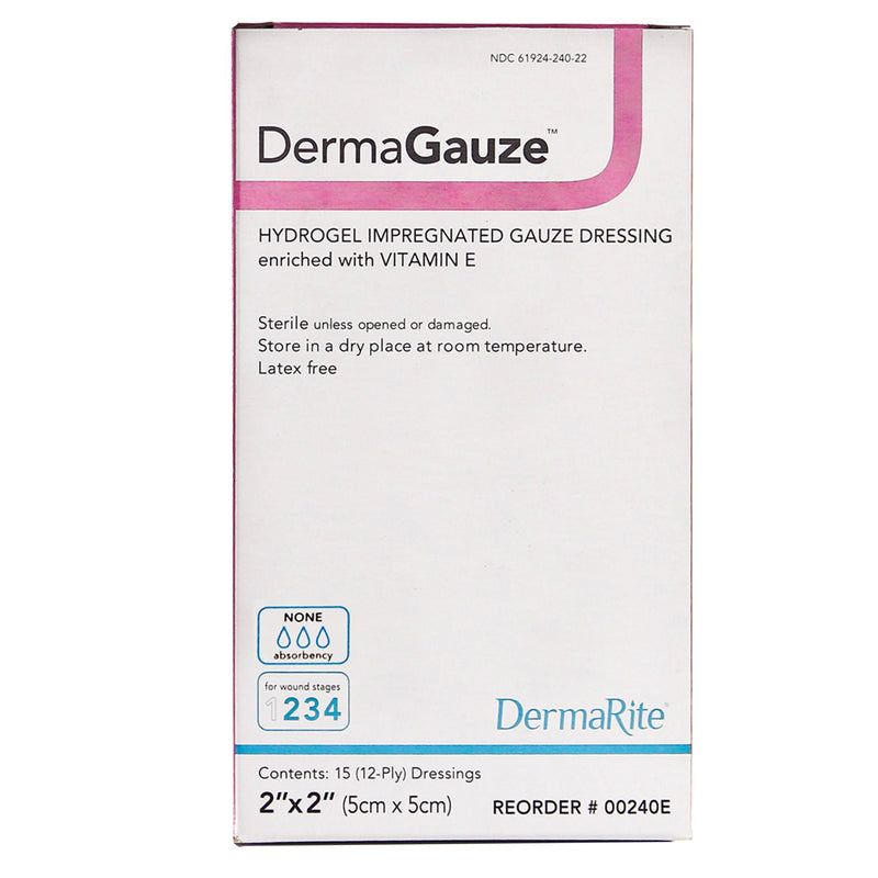 DermaGauze Hydrogel Dressing, 2 x 2 Inch (Box of 15)