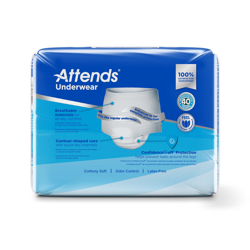 Attends Advanced Underwear, Large (Case of 72)