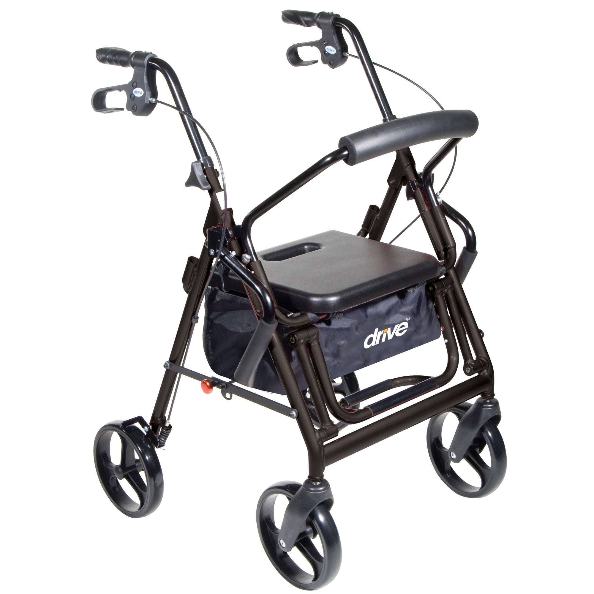 drive Duet Four-Wheel Rollator, Black (Each)