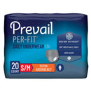 Prevail Per-Fit Men Adult Moderate Absorbent Underwear, Medium, White (Case of 80)