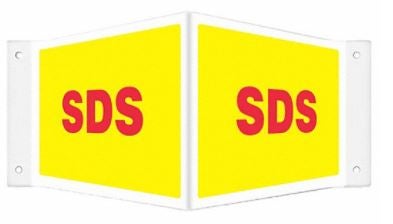 Wall Sign Hazardous HCL SDS Sign (Each)