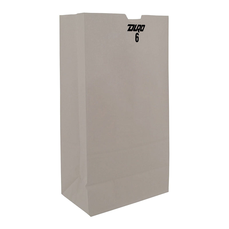Duro White Paper Bag, 6 x 3.63 x 11.06 Inch (Case of 500)