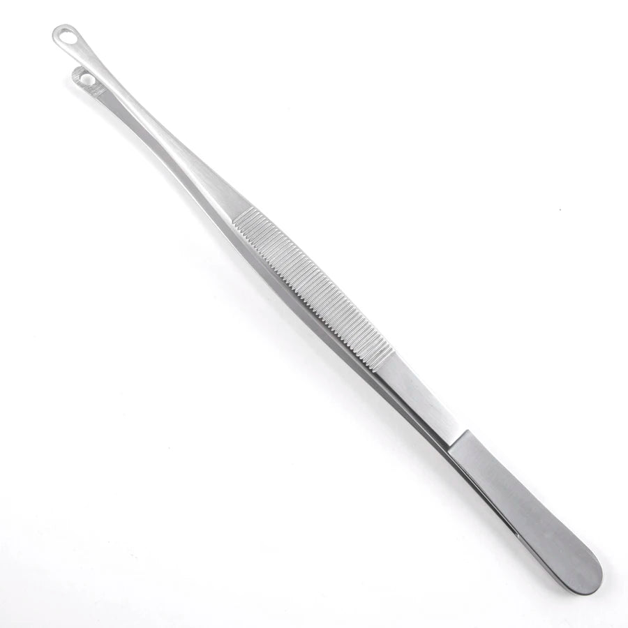 Sklar Singley (Singley-Tuttle) Tissue Forceps 14", Straight, Fenestrated, Serrated - 61-0080