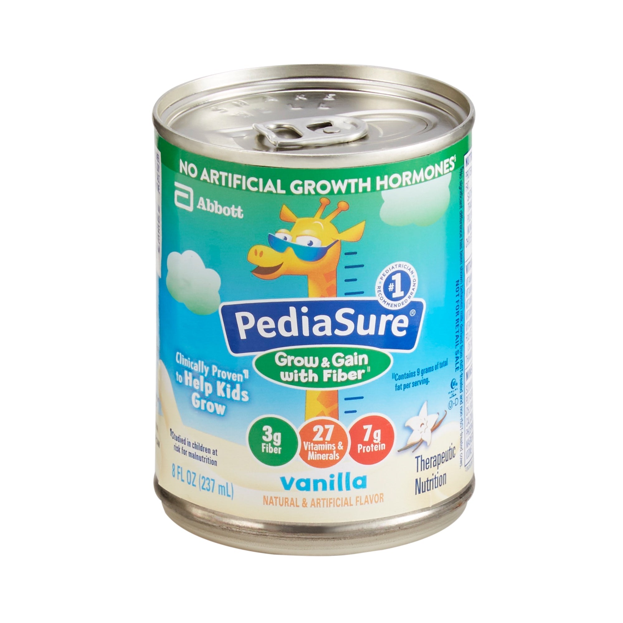Abbott Nutrition PediaSure Grow & Gain with Fiber Therapeutic Nutrition, Vanilla, 8-ounce Can (24/CS) 