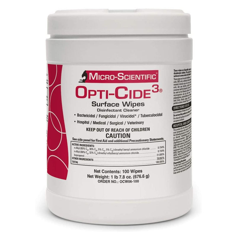 Opti-Cide3 Surface Disinfectant Cleaner Wipes (Case of 600)