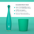 ISSA baby Soft Silicone Sonic Toothbrush, Kiwi Green Panda 