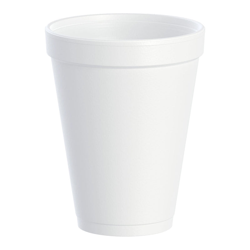 Dart Drinking Cup, White, Styrofoam, Disposable, 12 oz (Case of 1000) 
