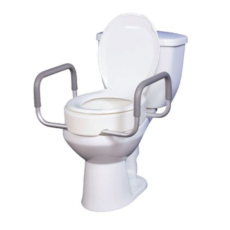 Performance Health Raised Toilet Seat with Arms drive Premium 3-1/2 Inch Height Standard Round 300 lbs. Weight Capacity 