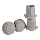 Mabis Replacement Tips for Walkers, Canes and Commode Chairs, 1-inch (Box of 4)