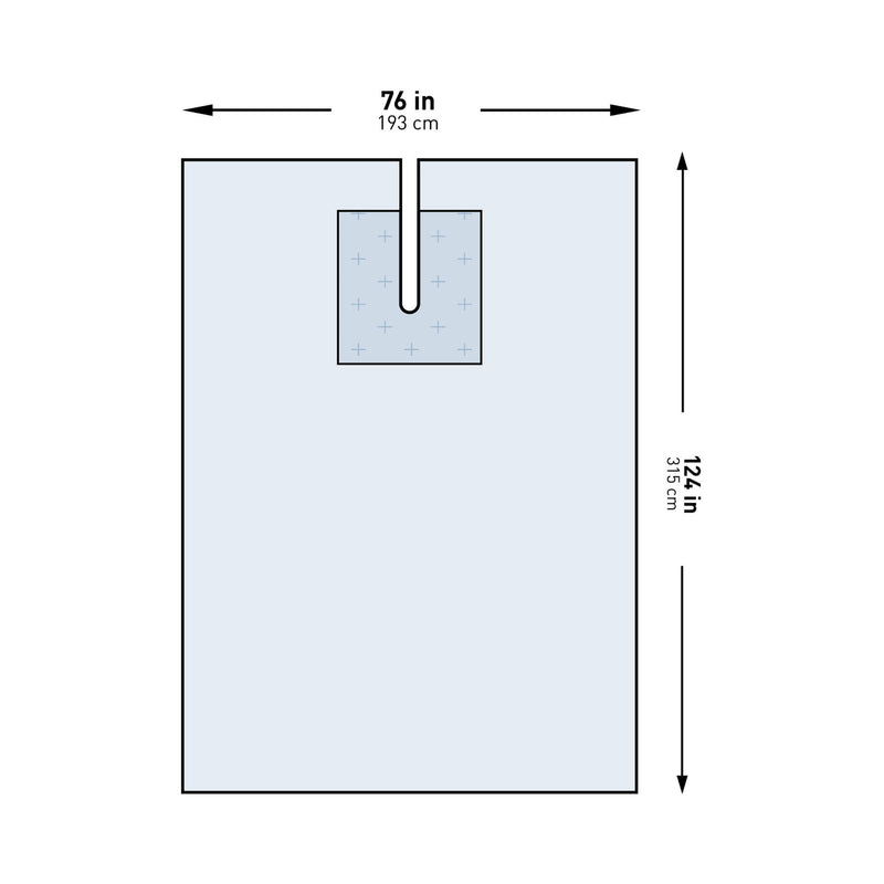 McKesson Sterile EENT Split Drape, 76 x 124 Inch (22/CS)
