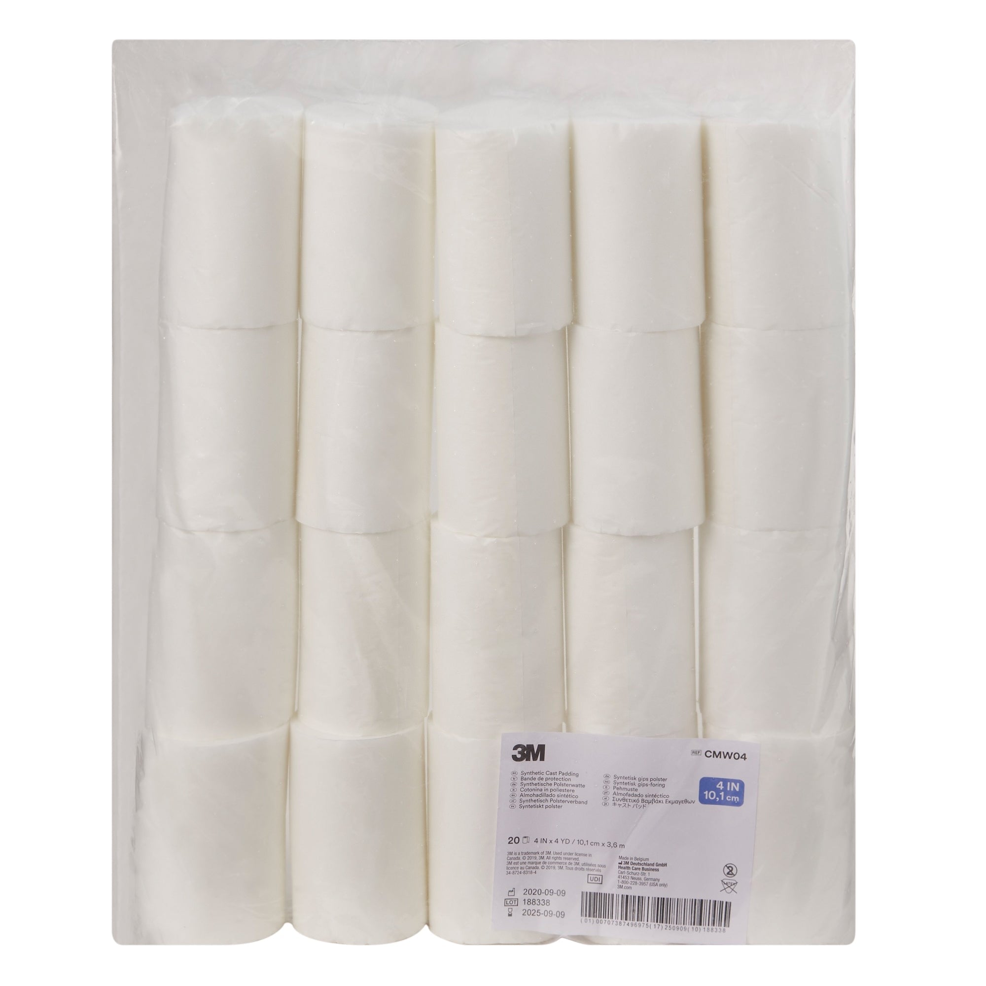 Solventum Corporation 3M White Polyester Undercast Cast Padding, 4 Inch x 4 Yard (80/CS) 