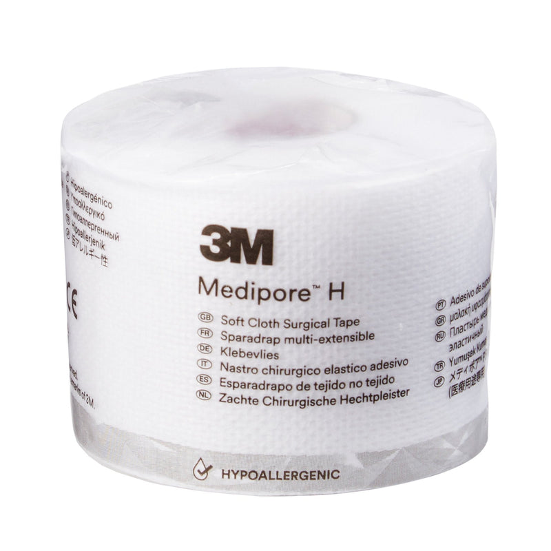 Solventum Corporation 3M Medipore H Cloth Medical Tape, 2 Inch x 10 Yard, White (12/CS) 