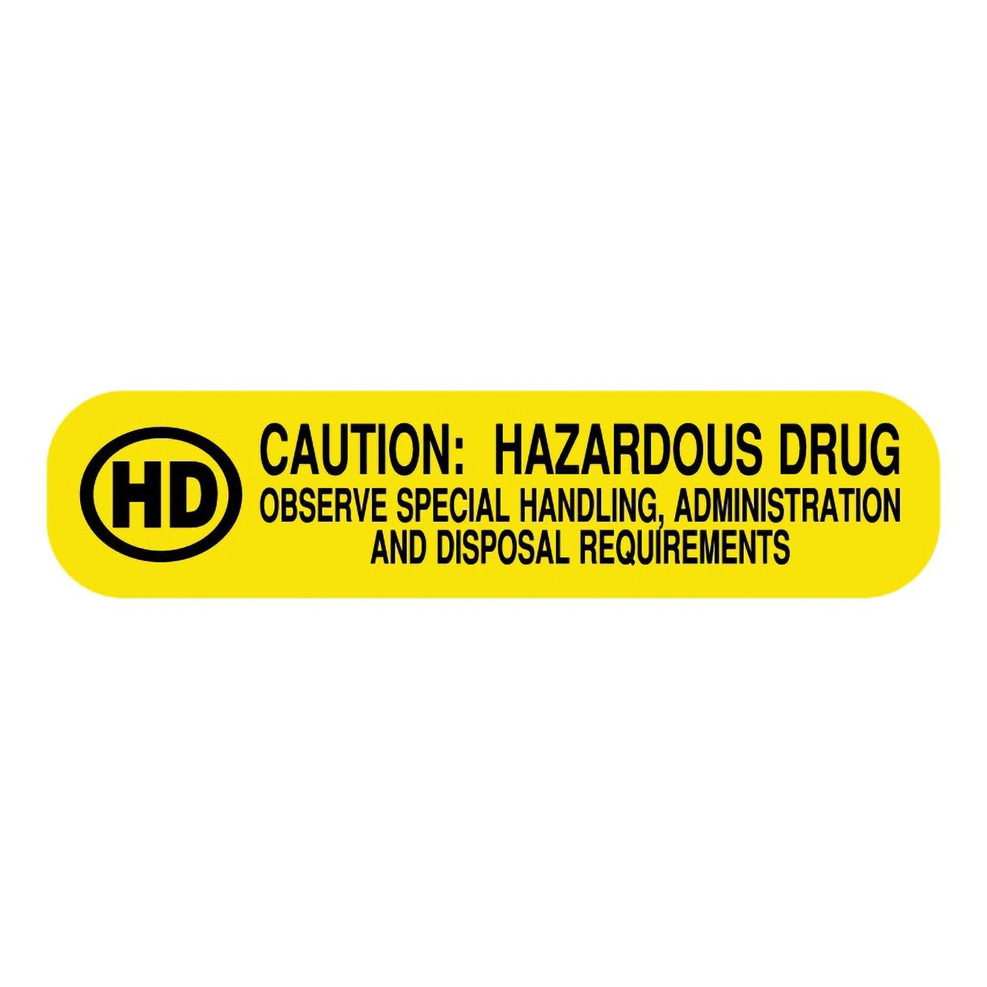 United Ad Label UAL Hazardous Drug, Medication Instruction Label, 1.625 x 0.375 Inch (1000/RL) 
