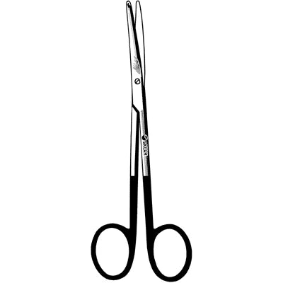 Sklarhone Super-Cut Metzenbaum-Nelson Bariatric Dissecting Scissors - 9", Curved, Blunt/Blunt, 1 Razor Edge, 1 Micro-Serrated Edge - 15-3412