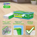 Saturated Wet Mop Pad Swiffer Wet Bound Edge White Cloth Disposable (72/CT)