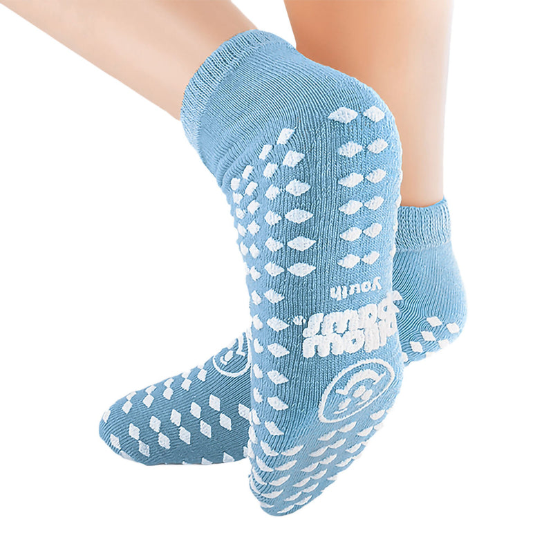 Pillow Paws Slipper Socks for Small Children, size 8 to 4.5, Blue (Case of 48 Pairs)
