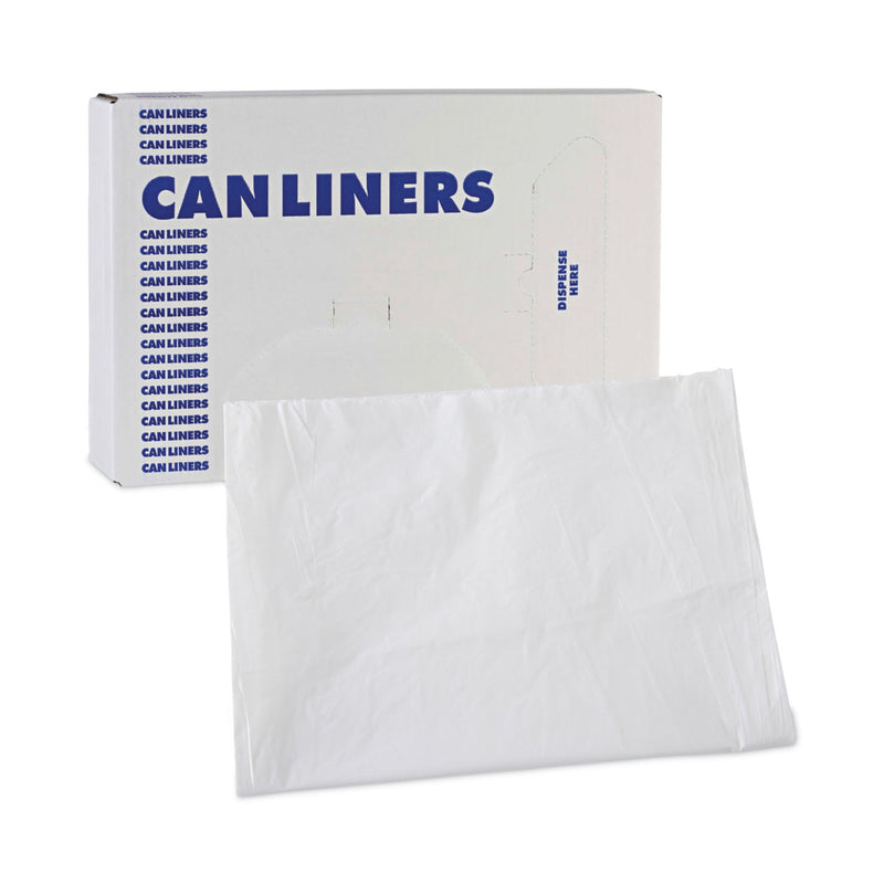 Trash Bag Boardwalk 60 gal. 0.70 mil 38 X 58 Inch White Industrial Strength Star Seal Bottom Flat Pack (Case of 100)